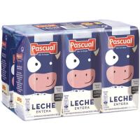 Leche entera PASCUAL, pack 6x200 ml