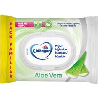 Papel higiénico húmedo aloe COLHOGAR, paquete 80 uds