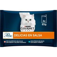 Perle delícies en salsa salmó GOURMET, pack 4x85 g