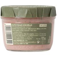 Paté a les fines herbes CASA TARRADELLAS, flascó 125 g