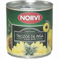 Pinya en el seu suc en trossos NORVI, llauna 270 g