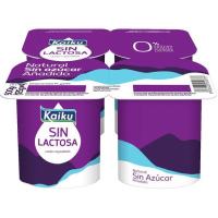 Preparado lácteo sin lactosa natural KAIKU, pack 4x125 g