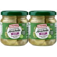 Corazones de alcachofa 8/12 frutos CYNARA, pack 2x212 g