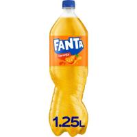 Refresco de naranja con gas FANTA, botella 1,25 litros