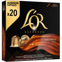 Cafè Colòmbia L`OR, caixa 20 monodosis