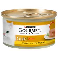 Aliment de pollastre gat fondant GOURMET Gold, llauna 85 g