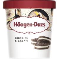 Helado de vainilla-cookies HAAGEN DAZS, tarrina 386 g