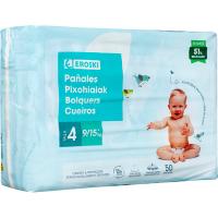 Bolquer canals absorbents 9-15 kg Talla4 EROSKI, paquet 50u