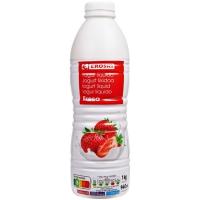 Iogurt líquid sabor maduixa EROSKI, ampolla  1 litre