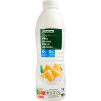 Iogurt líquid 00% sabor pinya EROSKI, ampolla 1 litre