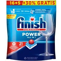 Lavavajillas máquina FINISH Todo en 1, bolsa 16+5 dosis