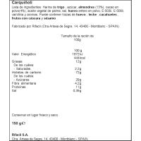 Carquinyolis artesans cacau i ametlla RIFACLI, caixa 150 g