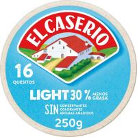 Formatge fos light EL CASERIU, 16 porcions, caixa 250 g