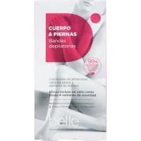 Bandas depilatorias de cera cuerpo&piernas belle, paquete 20 uds