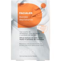 Bandes depilatòries facials de cera belle, paquet 16 u