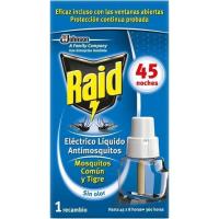 Insecticida eléctrico líquido 45 noches RAID, recambio 1 ud