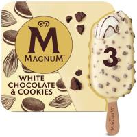 Bombón choco blanco&cookies MAGNUM, caja 3 uds