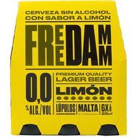 Cerveza limón FREE DAMM, pack 6x25 cl