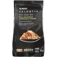 Musli d`ametlla-avellana-nou Eroski SELEQTIA, bossa 500 g