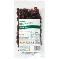 Pasas sin semilla EROSKI, bolsa 200 g