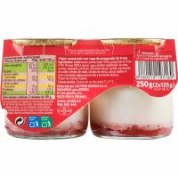 Iogurt sabor maduixa EROSKI, pack 2x125 g