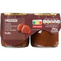 Postre de trufa EROSKI, pack 2x125 g