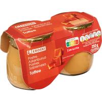 Postre toffe EROSKI, pack 2x125 g