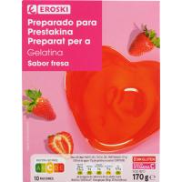 Gelatina de fresa EROSKI, caja 170 g