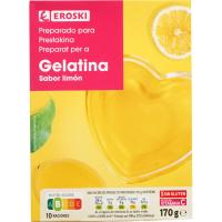 Gelatina de llimona EROSKI, caixa 170 g