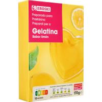 Gelatina de limón EROSKI, caja 170 g