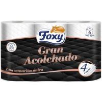 Papel higiénico acolchado FOXY, paquete 6 rollos