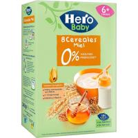 Papilla 8 cereales con miel HERO, caja 340 g