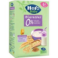 Papilla 8 cereales HERO, caja 340 g