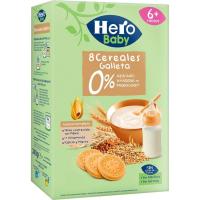 Papilla 8 cereales con galleta HERO, caja 340 g