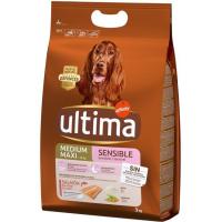 Aliment sensitive de salmó gos mitjà-max ULTIMA, sac 3 kg