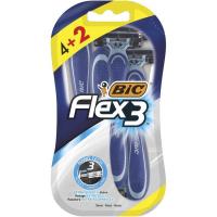 Maquinilla desechable BIC FLEX 3, pack 4+2 uds.