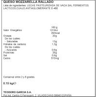 Formatge ratllat mozzarella sense lactosa HOCHLAND, sobre 150 g