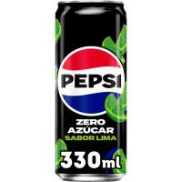 Refresco de cola con lima sin azúcar PEPSI MAX, lata 33 cl