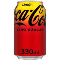 Refresc de cola a la llimona sense sucre COLA COCA, llauna 33 cl