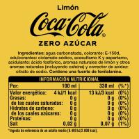 Refresc de cola a la llimona sense sucre COLA COCA, llauna 33 cl
