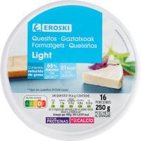 Quesitos light EROSKI, 16 porcions, caixa 250 g