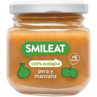 Potito de pera-manzana ecológico SMILEAT, tarro 130 g