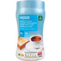 Soluble de cacao sin azúcares añadidos EROSKI, bote 400 g