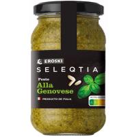 Pesto genovese EROSKI SELEQTIA, flascó 190 g