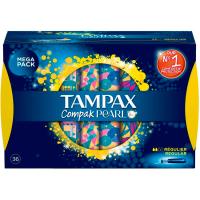 Tampón Pearls Compak regular TAMPAX, caja 36 uds.