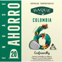 Cafè Colòmbia compostable BAQUÉ, caixa 20 monodosis