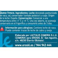 Formatge fresc 0% EROSKI, pack 4x62,5 g