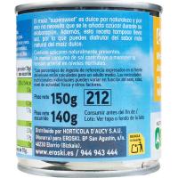 Maíz sin sal-sin azúcar añadido EROSKI, pack 2x140 g