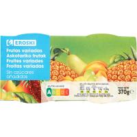 Fruites variades sense sucre EROSKI, pack 2x115 g