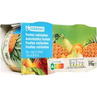 Frutas variadas sin azúcar EROSKI, pack 2x115 g